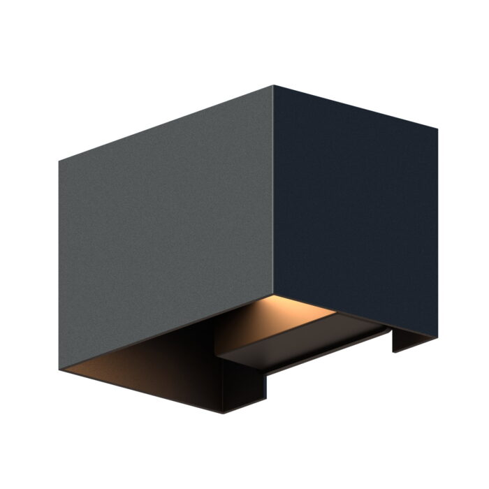 Calex Outdoor wall light rectangle zwart I