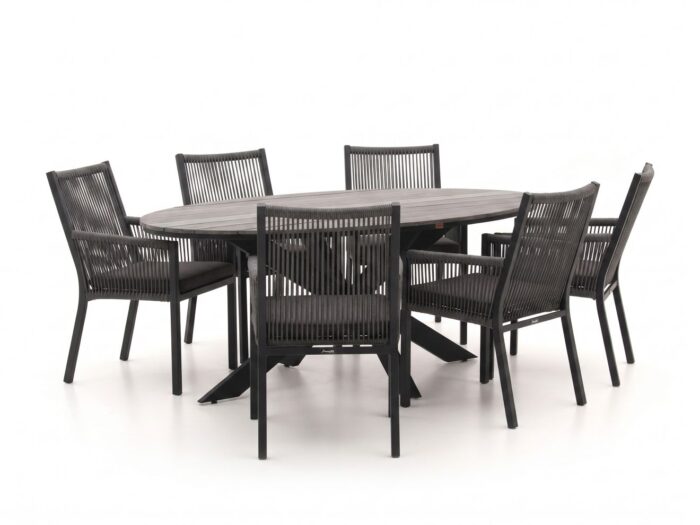 Manifesto Furniture Rivola/Fidenza ovaal 180cm dining tuinset 7-delig