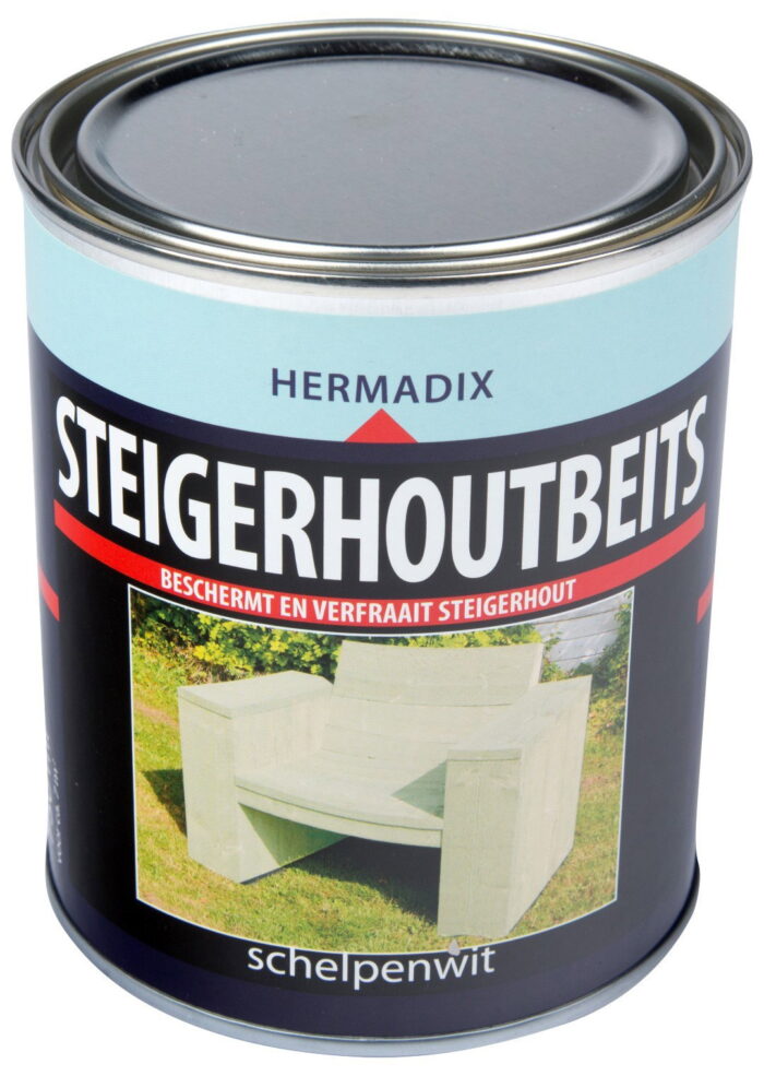 Hermadix Steigerhoutbeits schelpenwit 750 ml – hout;wit
