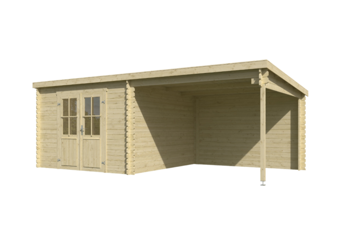 Outdoor life Blokhut met overkapping Orlando 581×292 – hout