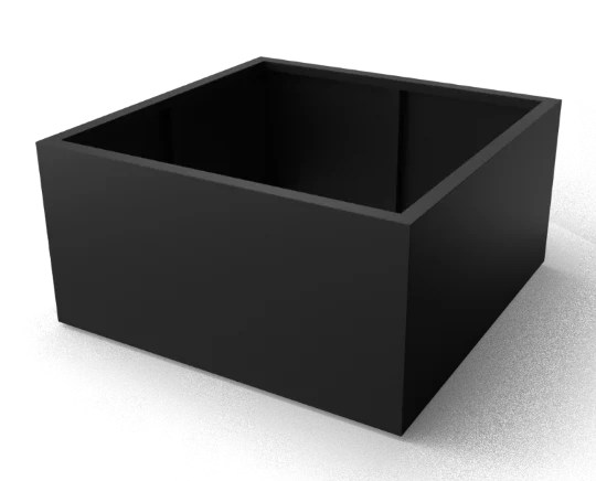 Geroba Artus rechthoekige Aluminium plantenbakken 2000 x 500 x 600 mm - zwart