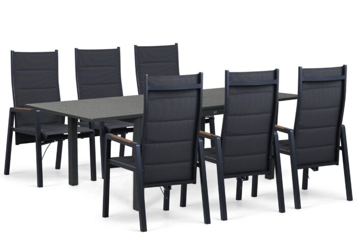 Lifestyle Garden Furniture Essence/Arvento 160/240×100 cm dining tuinset 7-delig – Grijs-antraciet