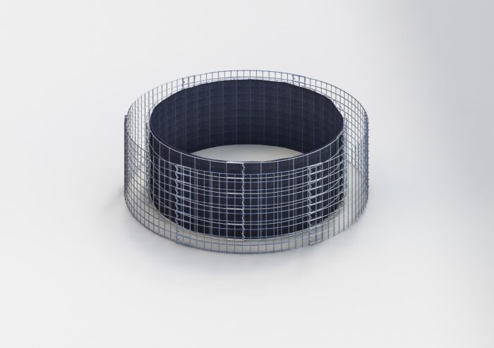 Gabiona Deutschland Rond verhoogd bed, buitendiameter 172 cm, hoogte 50 cm, maaswijdte 5 x 10 cm, wanddikte 15 cm