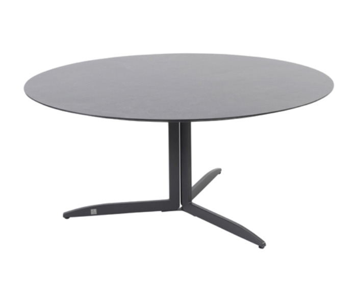 4so Embrace Tafelframe Antracite Met Embrace Tafelblad Slate Antracite Ø 160 cm