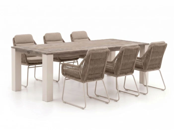 Intenso Furniture Isorella/ROUGH-X 240cm dining tuinset 7-delig - Bruin