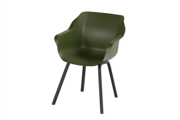 Sophie Stoel Element Armchair zitting ‘moss green’ frame ‘carbon black’ (1 stuk) Hartman – tweekleurig