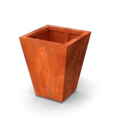 Geroba Vaso vaasvormige plantenbakken Cortenstaal 500 x 500 x 600 mm - oranje