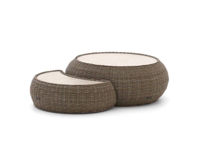 Intenso Furniture Intenso Santa Ninfa lounge tuintafelset ø 101cm/41x82x22cm Laagste prijsgarantie! – Taupe
