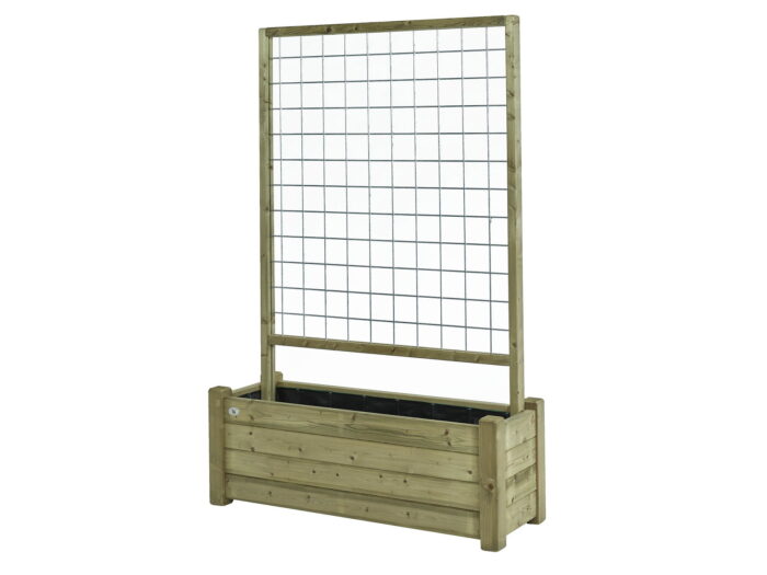 Talen buitenmeubelen Bloembak met rek 40×120 cm bloempot