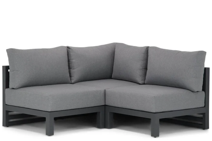 Santika Furniture Jaya hoek loungeset 3-delig - Grijs-antraciet