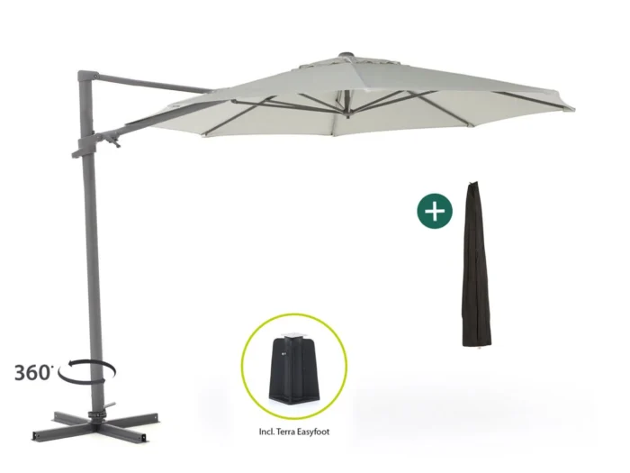 Shadowline Francisco zweefparasol ø330cm - Grijs
