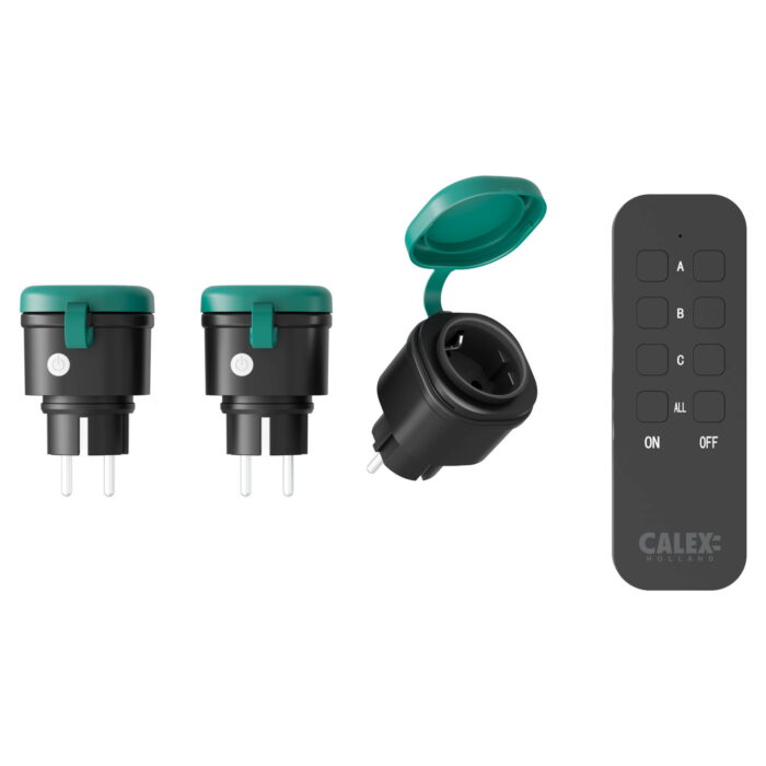 Calex Outdoor Remote Control Set 1 remote 3 sockets 16A,3680W