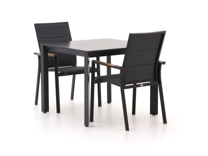 Bellagio tuinmeubelen Albinea/Sestino 90cm dining tuinset 3-delig stapelbaar – Grijs
