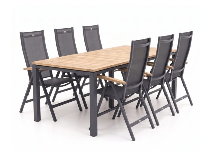 Hartman tuinmeubelen Hartman Troy/Linosa 240cm dining tuinset 7-delig verstelbaar Laagste prijsgarantie!
