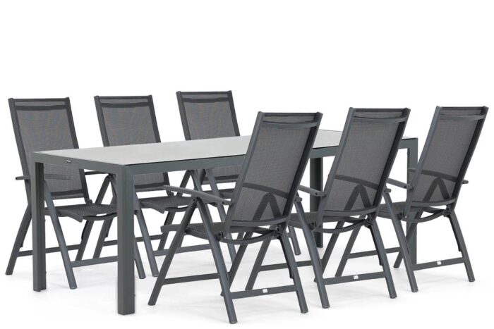 Presto Vasto/Venustas 210 cm dining tuinset 7-delig – Grijs-antraciet