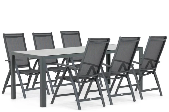 Presto Vasto/Venustas 210 cm dining tuinset 7-delig - Grijs-antraciet
