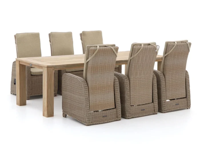 Intenso Furniture Umbria/ROUGH-X 240cm dining tuinset 7-delig verstelbaar - Bruin