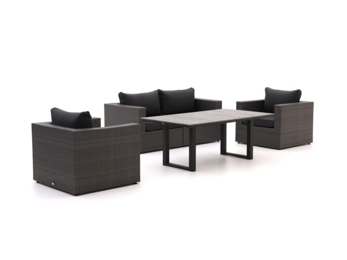 Forza Furniture Barolo/Fidenza 160cm dining loungeset 4-delig – Grijs
