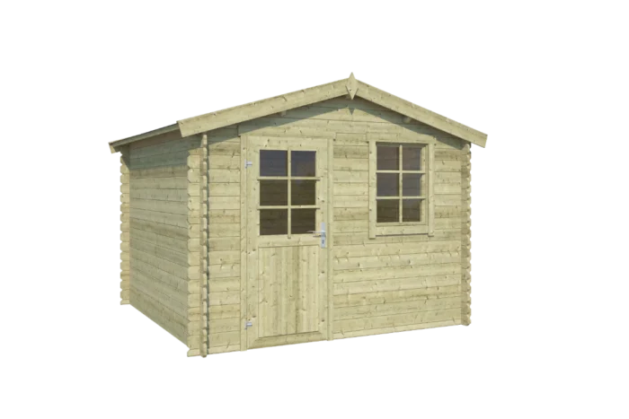 Outdoor life Blokhut Nina 275x275 Olijfgroen Geimpregneerd - hout