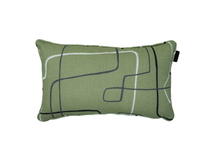 Madison Sierkussen ca. 30×50 cm Met paspel Joah sage – groen
