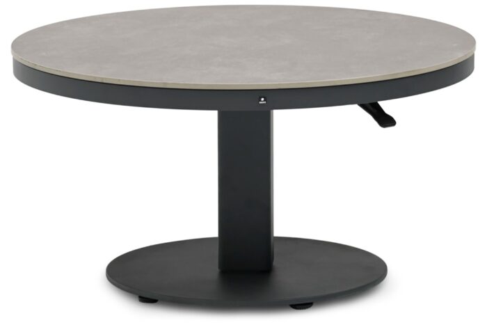 Coco Tivano in hoogte verstelbare tuintafel 90 cm – Grijs-antraciet