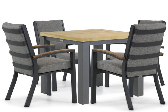 Osmen Midura/Veneto 90 cm dining tuinset 5-delig – Grijs-antraciet