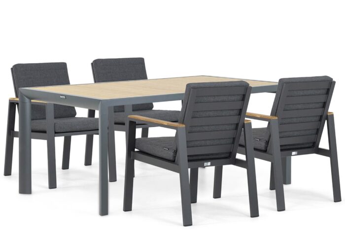 Lifestyle Garden Furniture Marietta/Borello 180 cm dining tuinset 5-delig – Grijs-antraciet