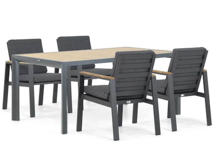 Lifestyle Garden Furniture Marietta/Borello 180 cm dining tuinset 5-delig - Grijs-antraciet