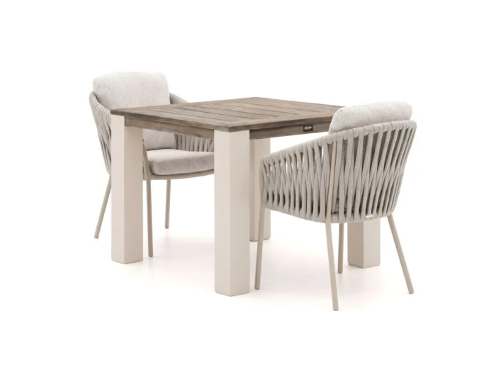 SUNS Nappa/ROUGH-X 100cm dining tuinset 3-delig - Bruin