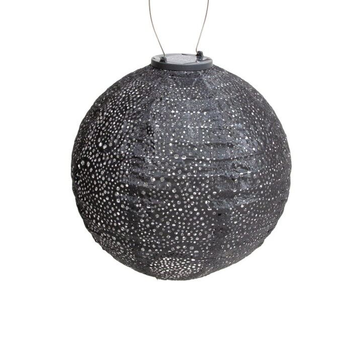 Lumiz Round dia. 30 cm Paisley donker grijs lampion