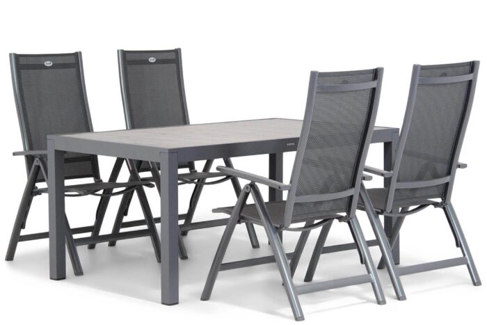 Hartman Royal Club/Residence 164 cm dining tuinset 5-delig – Grijs-antraciet