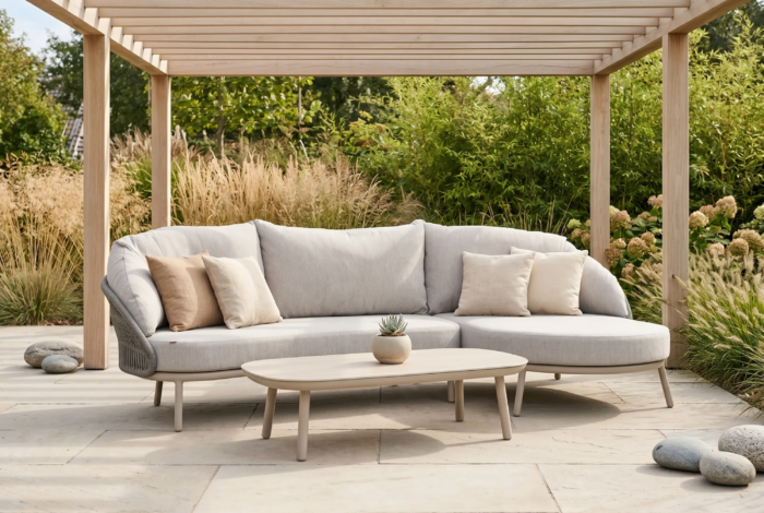 Santika Furniture Pebble organisch loungeset 3-delig – Zand/Beige