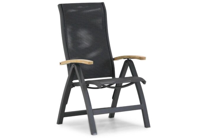 Presto Tarenta standenstoel met teak arm – Grijs-antraciet