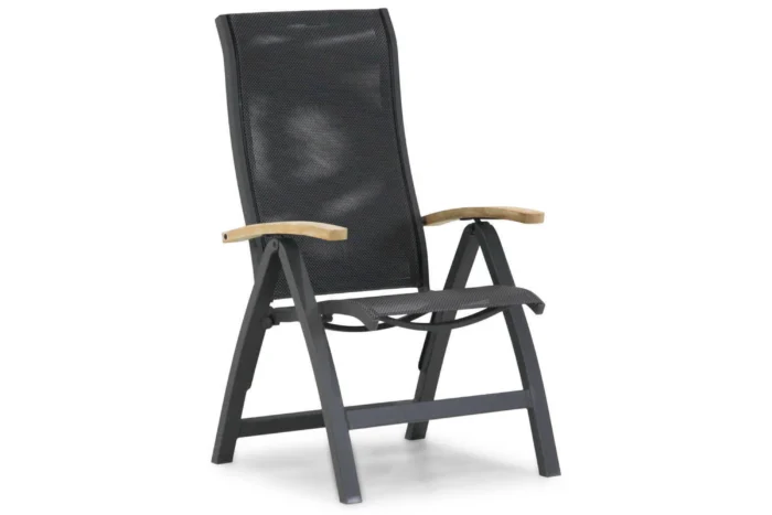 Presto Tarenta standenstoel met teak arm - Grijs-antraciet
