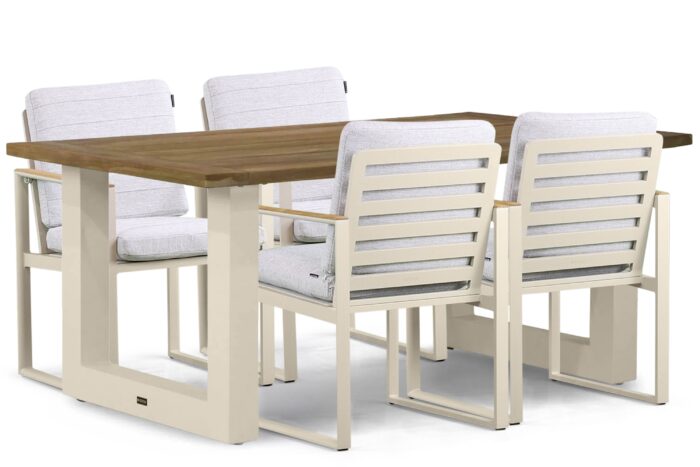 Lifestyle Garden Furniture Faro/Talai 180 cm dining tuinset 5-delig – Taupe-naturel-bruin