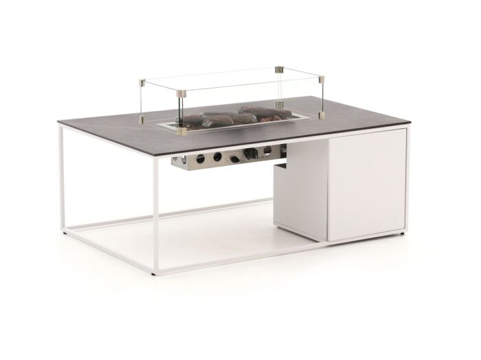 Cosidesign Line lounge vuurtafel 120x80x47cm Laagste prijsgarantie! – Wit