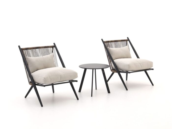 Intenso Furniture Intenso Brittoli/Bovezzo lounge balkonset 3-delig Laagste prijsgarantie! – Grijs