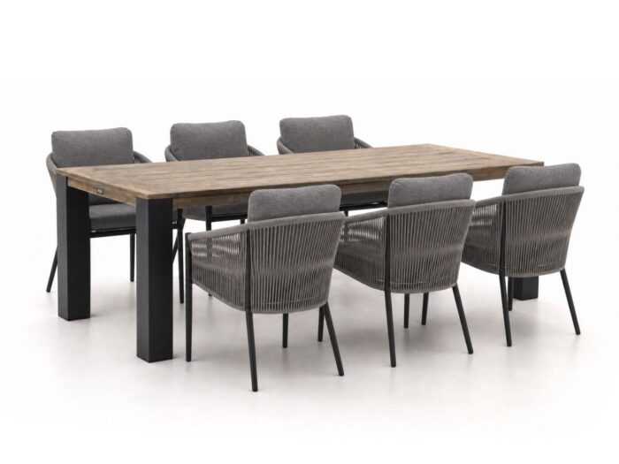 Bellagio tuinmeubelen + 15% kassakorting | Bellagio Mineo/ROUGH-X 240cm dining tuinset 7-delig