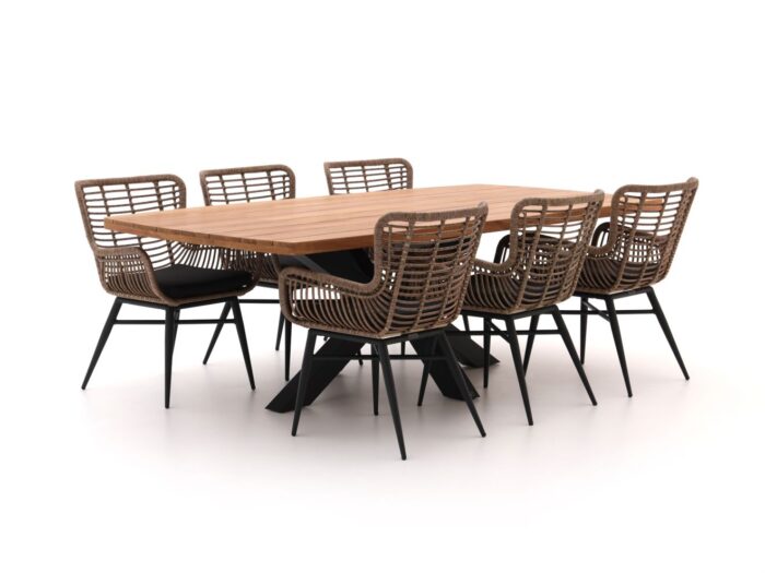 Intenso Furniture Asti/Induno Deens Ovaal 240cm dining tuinset 7-delig – Grijs