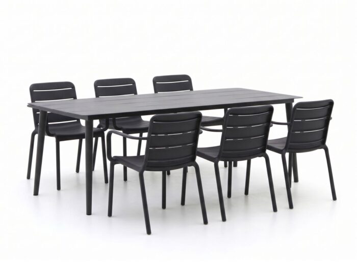 Forza Furniture Forza Narni/Sora 220cm dining tuinset 7-delig stapelbaar Laagste prijsgarantie!