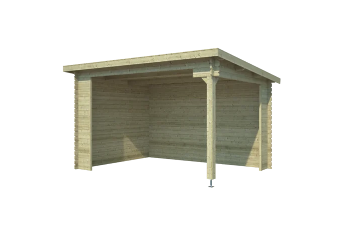 Outdoor life Overkapping Lara 380x275 Olijfgroen Geimpregneerd - hout