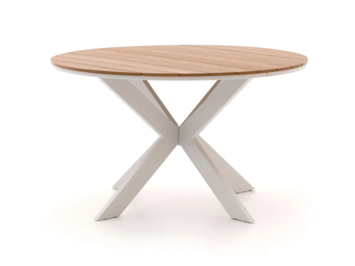 Bellagio tuinmeubelen Fidenza dining tuintafel ø126cm - Wit