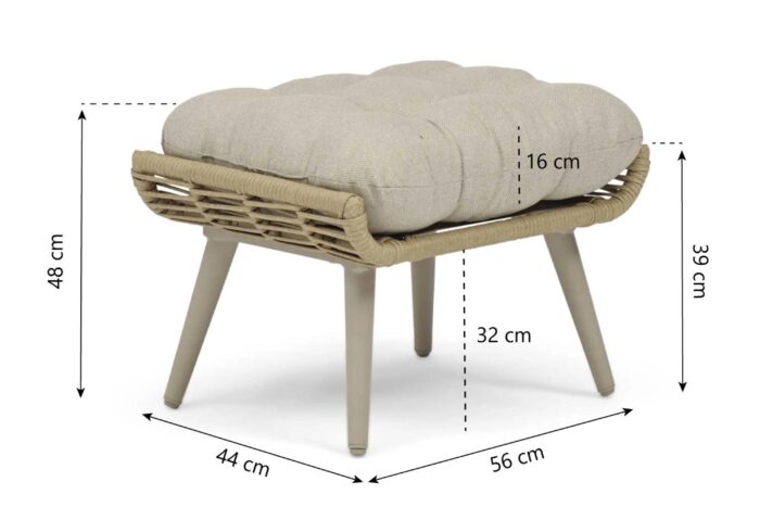 Coco Comforta voetenbank – Zand/Beige