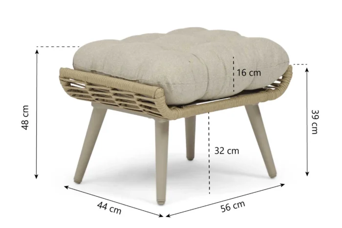 Coco Comforta voetenbank - Zand/Beige