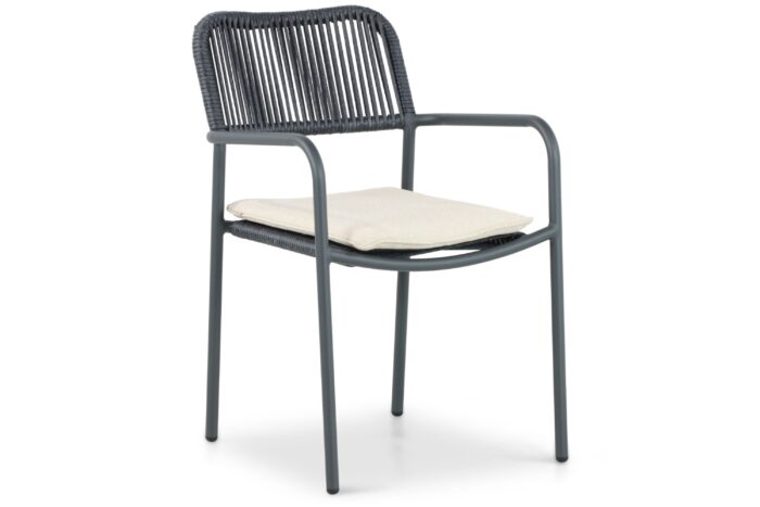 Coco Penya dining tuinstoel – Grijs-antraciet