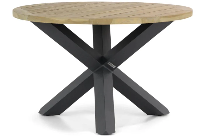 Lifestyle Garden Furniture Rockville dining tuintafel rond 120 cm - Old teak greywash
