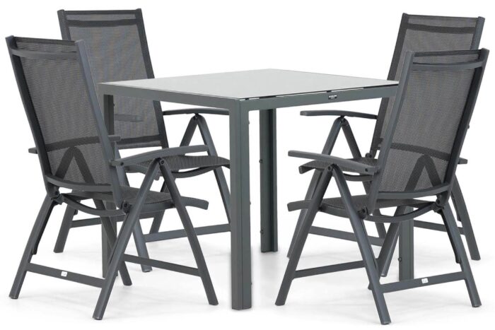 Presto Vasto/Venustas 85 cm dining tuinset 5-delig – Grijs-antraciet