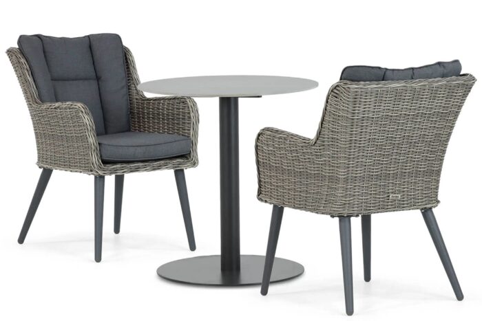 Garden Collections Boston/Como 70 cm bistroset 3-delig – Grijs-antraciet