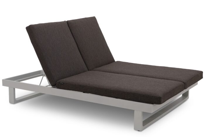 Lifestyle Garden Furniture Massimo ligbed met kussen wit/dark grey