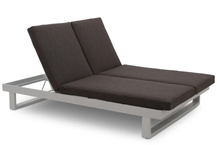 Lifestyle Garden Furniture Massimo ligbed met kussen wit/dark grey